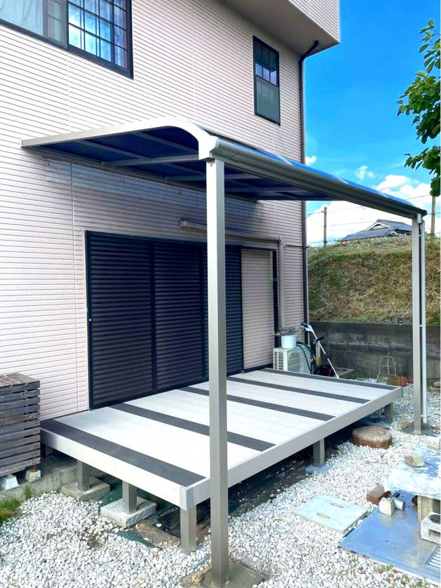楽天市場】ウッドデッキ + テラス屋根 セット商品 樹ら楽