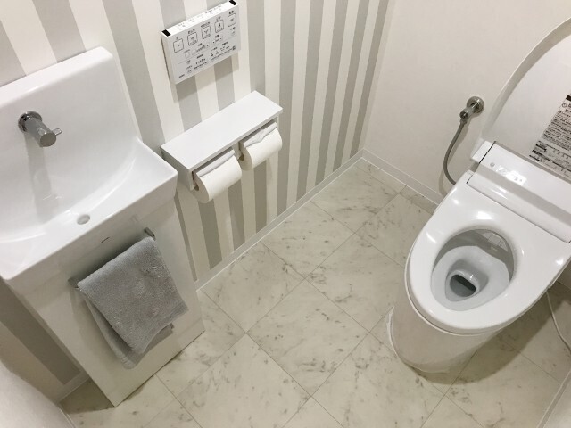 ホワイト×グレーの内装でスタイリッシュなトイレ～GG～